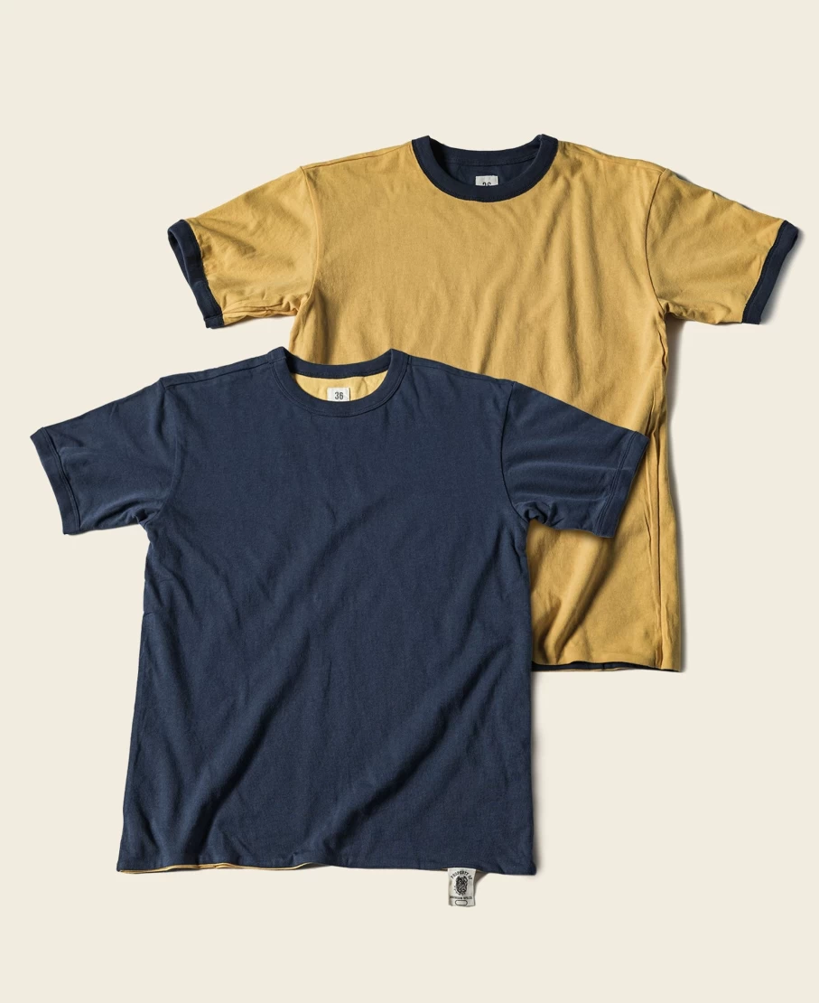 Bronson Men's Navy/Yellow Reversible UDT Team T-Shirt - USN Inspired Military Style Top