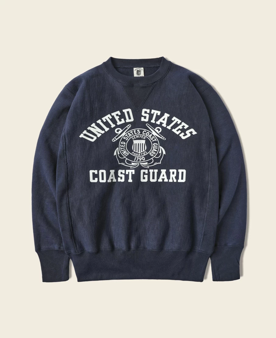 Bronson Men's Navy Reverse Weave Sweatshirt - 21 Oz Heavyweight USCg Style Pullover