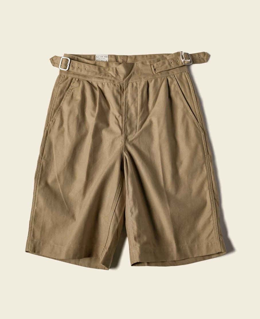 Bronson Men's Khaki Gurkha Bermuda Shorts - British Army Style Military Shorts
