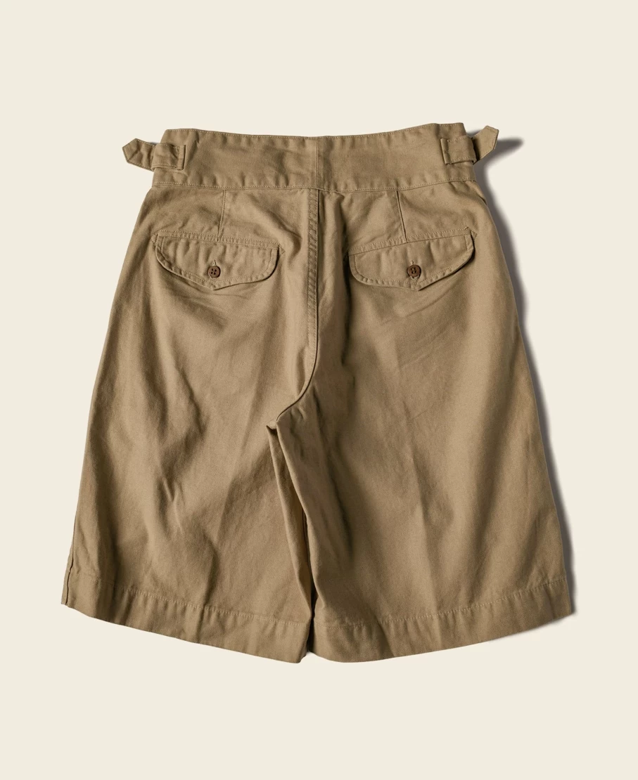 Bronson Men's Khaki Gurkha Bermuda Shorts - British Army Style Military Shorts