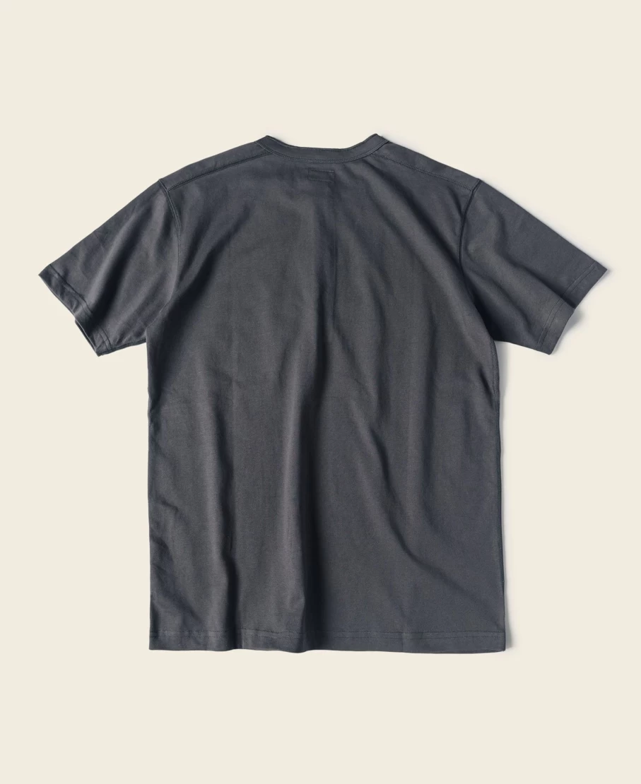 Bronson Men's Dark Gray 10.6 Oz Cotton Short Sleeve Henley T-Shirt
