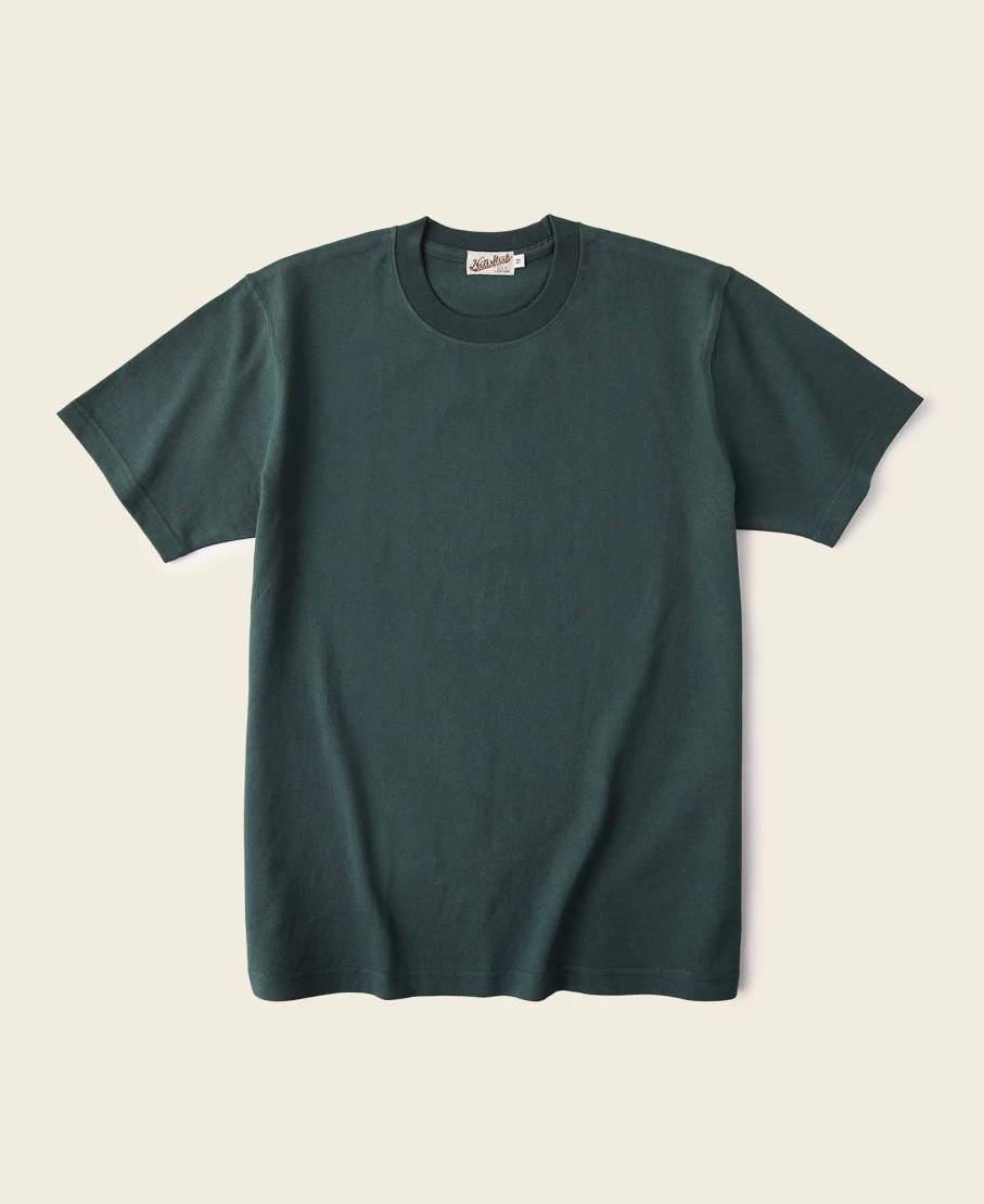 Bronson Men's Dark Green 9 Oz US Cotton Tubular T-Shirt