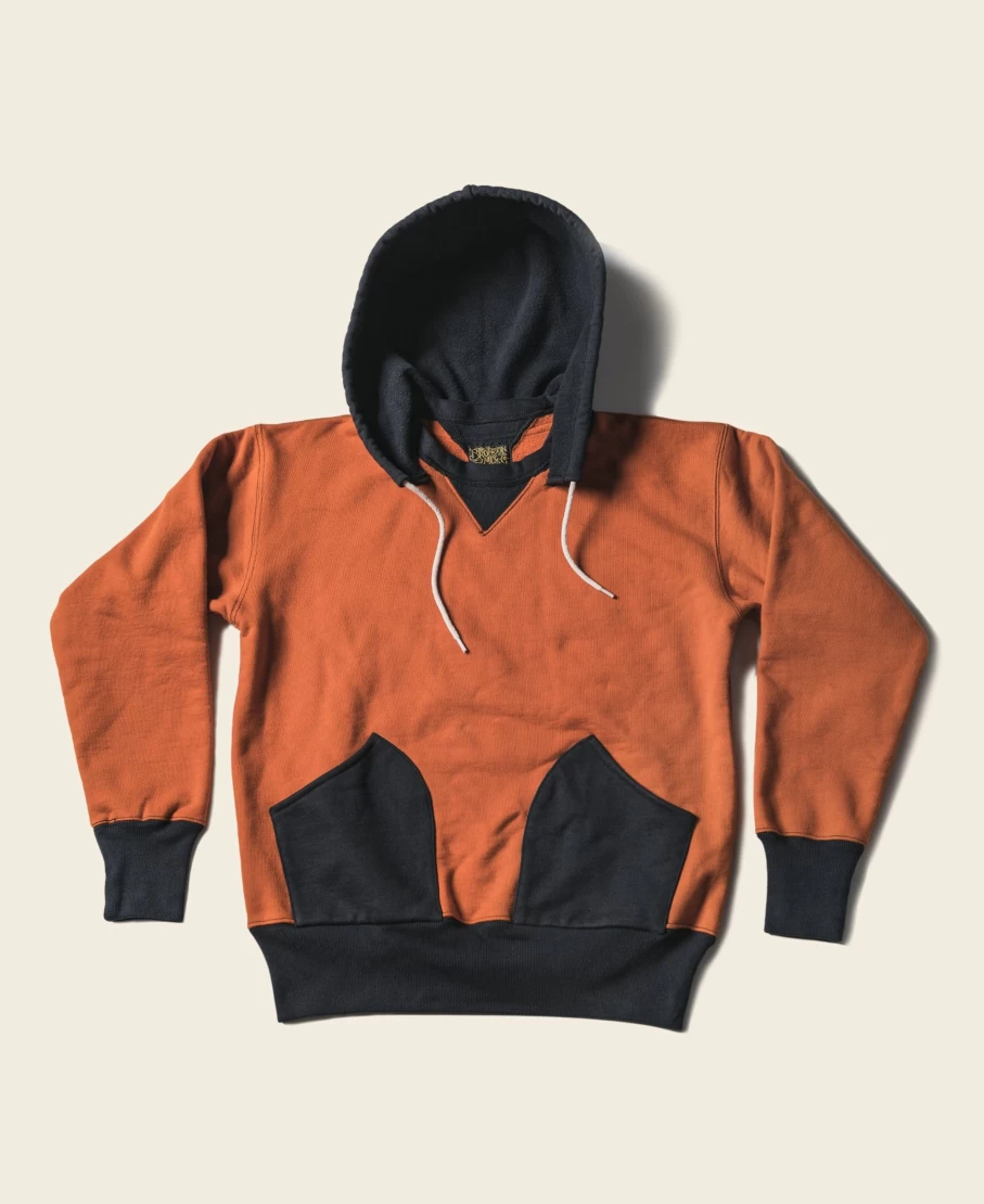 Bronson Men's 23 Oz Orange/Black Two-Tone Hooded Parka with Attached Hood