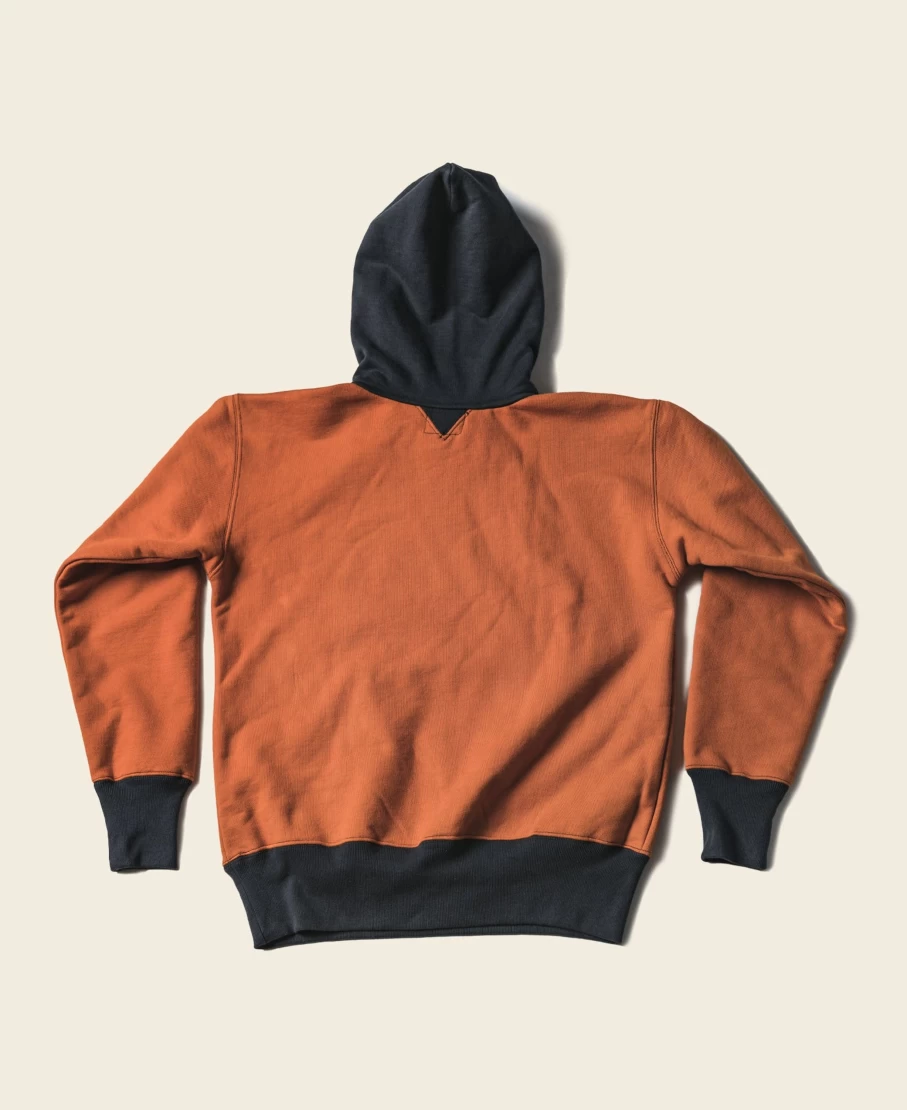 Bronson Men's 23 Oz Orange/Black Two-Tone Hooded Parka with Attached Hood