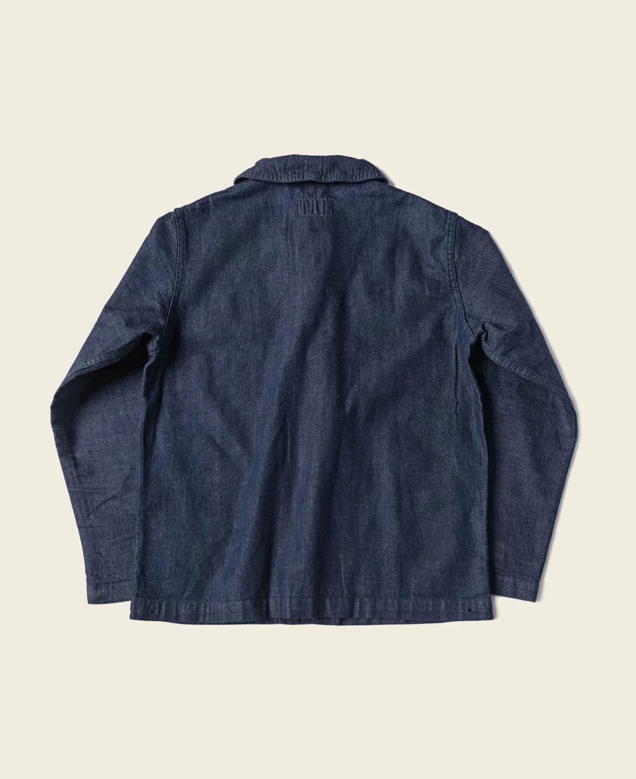 Bronson Men's Indigo Denim Utility Jacket - USN 2nd Model Coverall Style 1922
