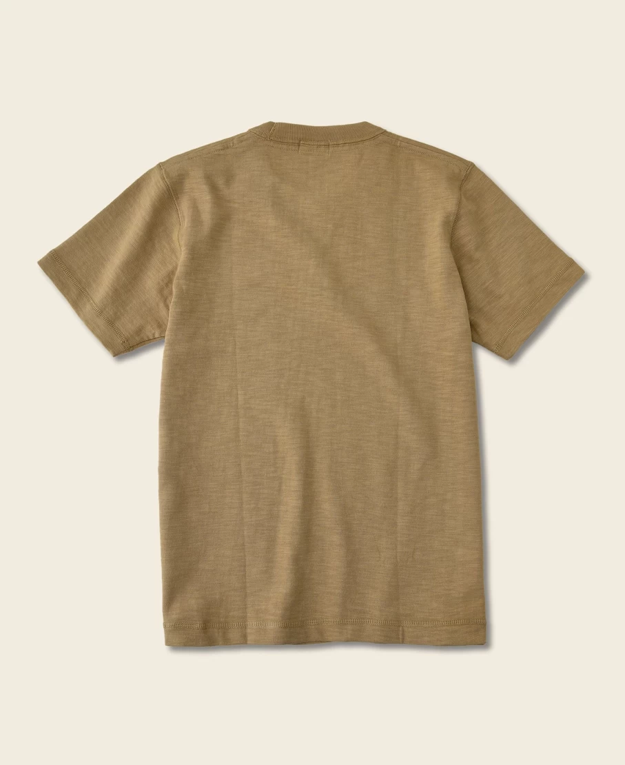 Bronson Men's 10.5 Oz Sand Cotton Tubular Gusset T-Shirt - Heavyweight Comfort Fit Crewneck Tee