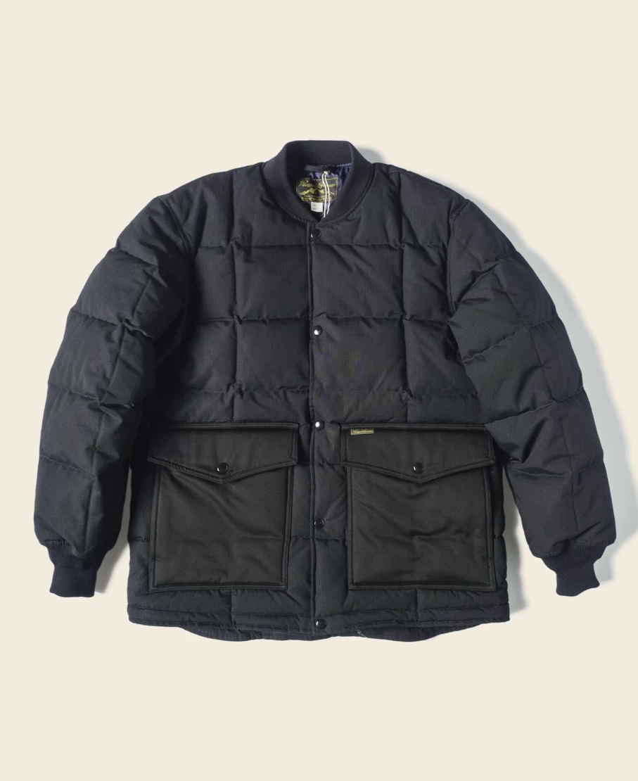 Bronson Men's Black Box Quilted Down Liner Jacket - Lightweight Warm Padded Coat
