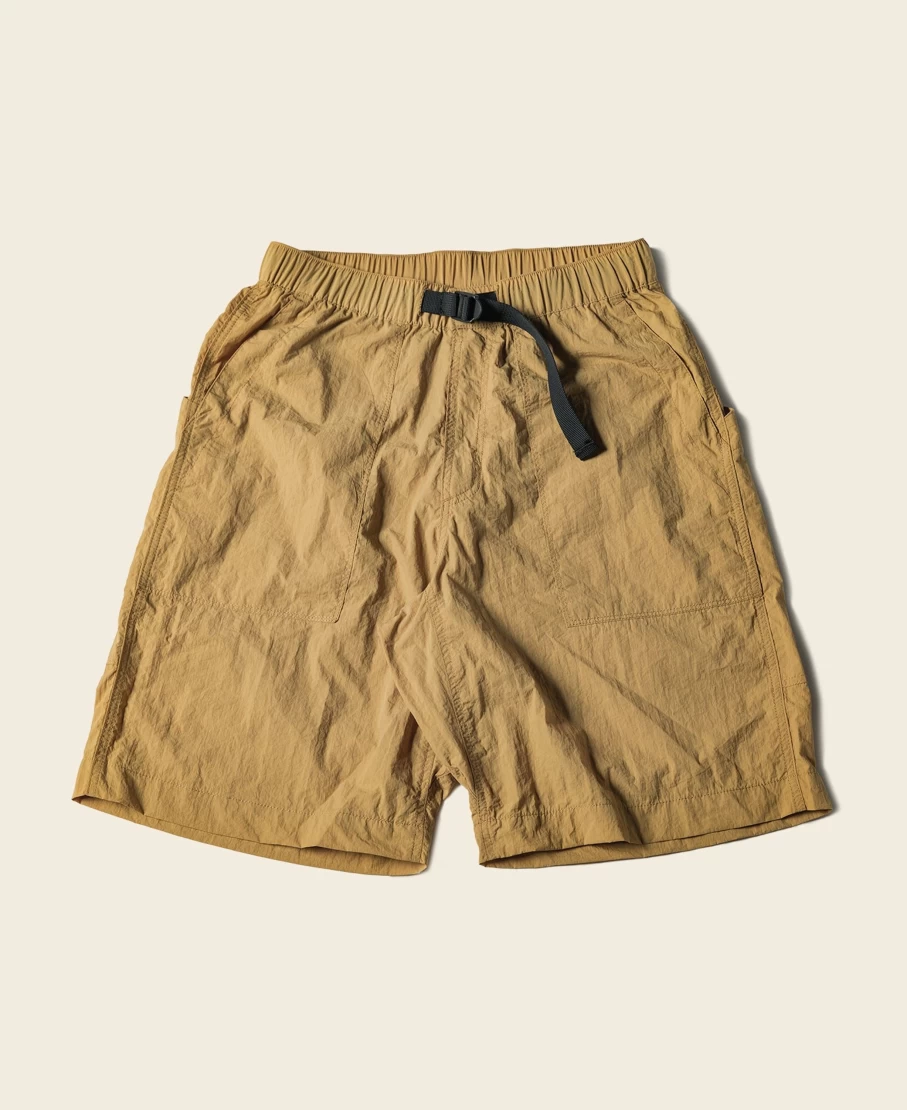 Bronson Men's Yellow Nylon Climbing Shorts for Outdoor Adventures