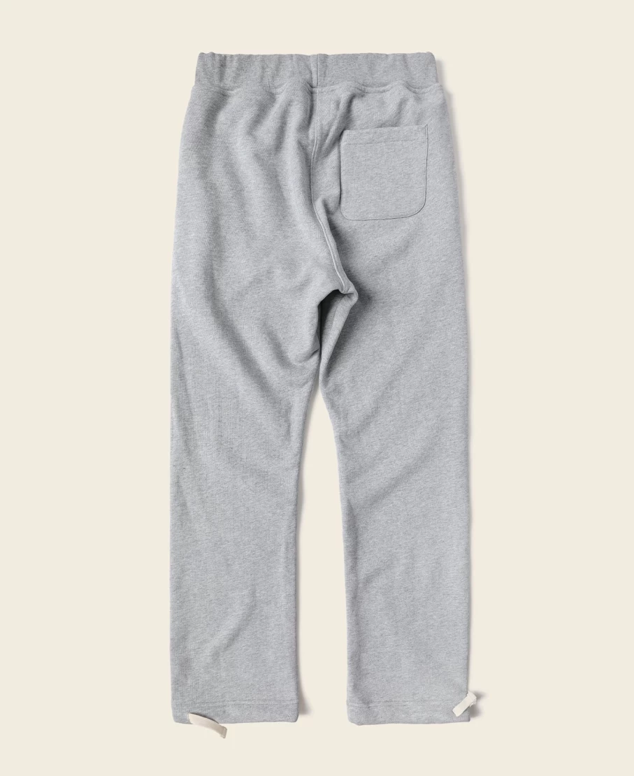 Bronson Men's Heavyweight Terry Sweatpants - 17.6 Oz Gray Lounge Pants for Comfort & Durability