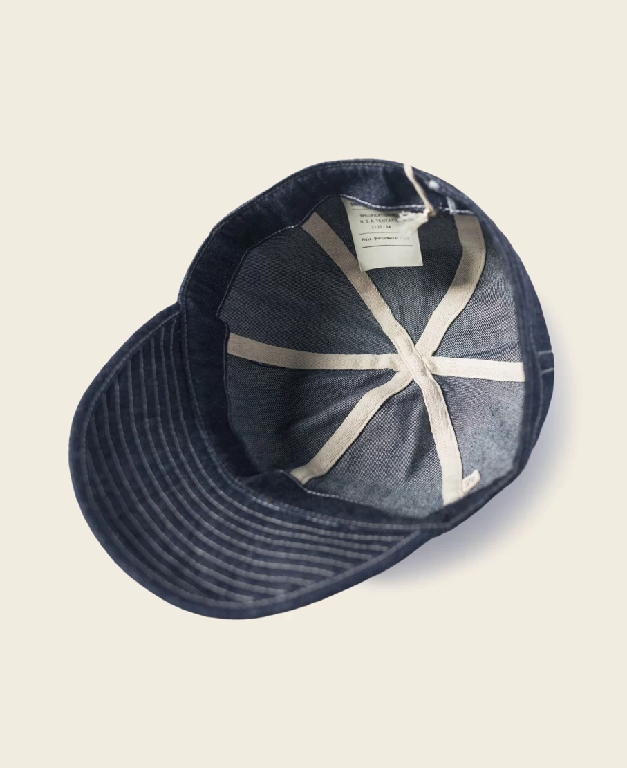Bronson Men's Indigo Blue Denim Cap - Vintage Style Pow Workwear Hat