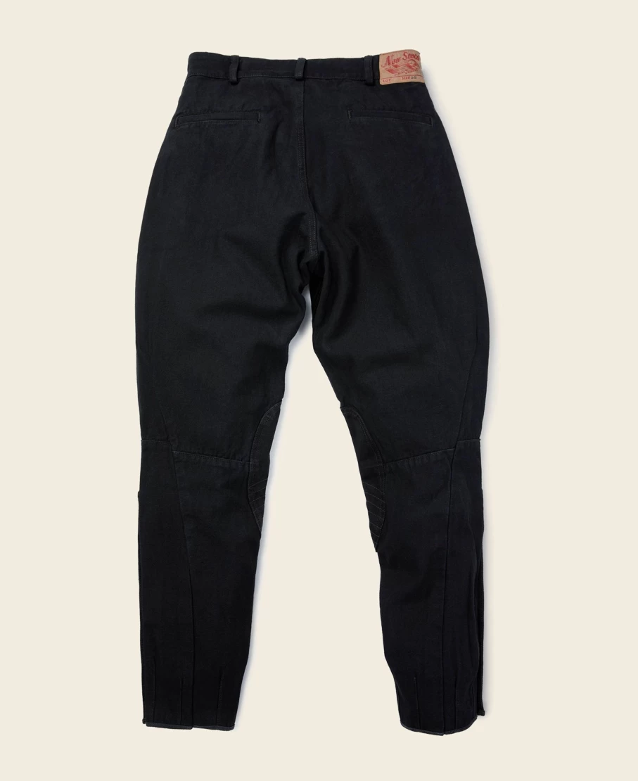 Bronson Men's 1920S Black Motor Troop Breeches - Vintage Military Style Trousers