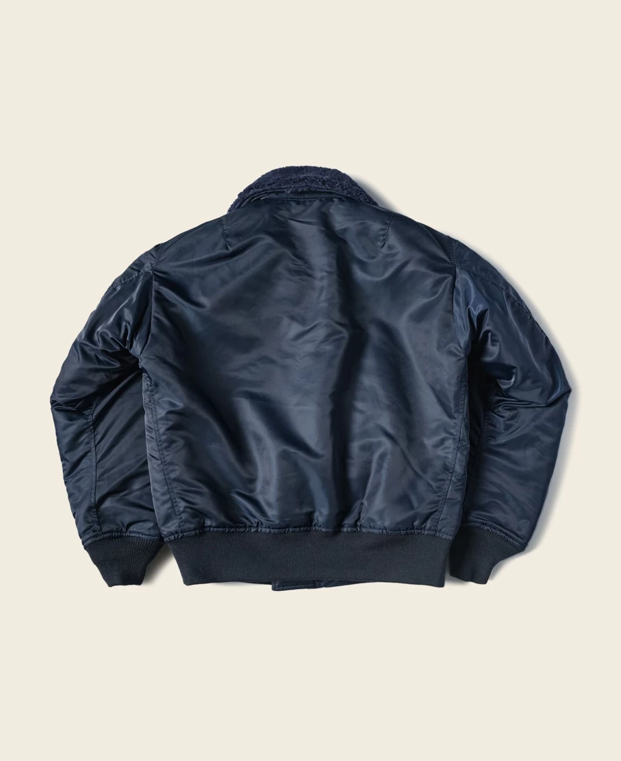Bronson Men's Navy B-15C Flight Jacket - 1950s US Air Force Bomber Jacket Vintage Style