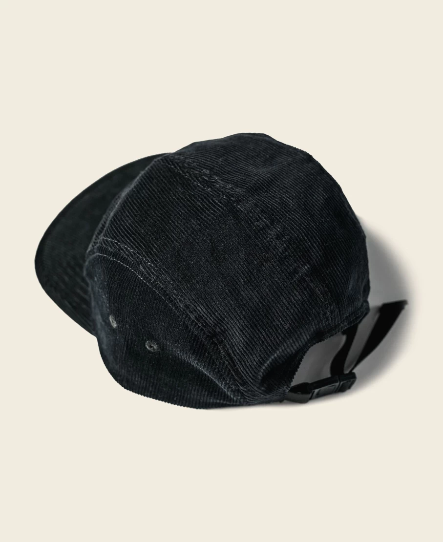 Bronson Men's Black Corduroy 5 Panel Cap - 12.5 Oz