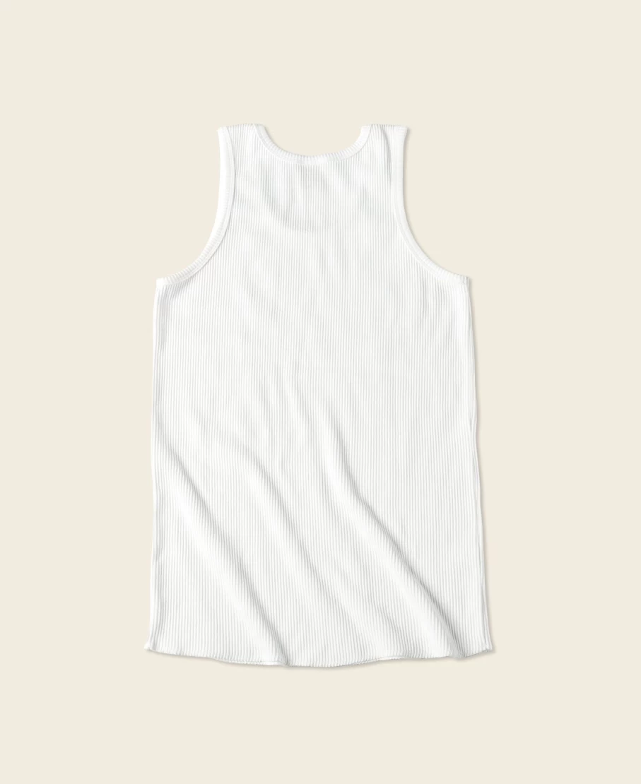Bronson Men's White Cotton Tank Top - 10.5 Oz Comfortable Undershirt for Casual Wear