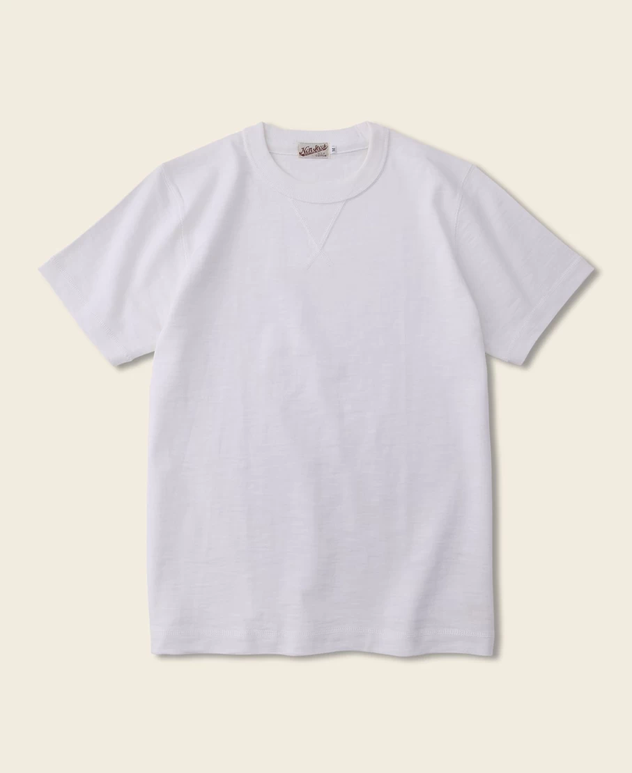 Bronson Men's 10.5 Oz Heavyweight Cotton White T-Shirt with Tubular Gusset