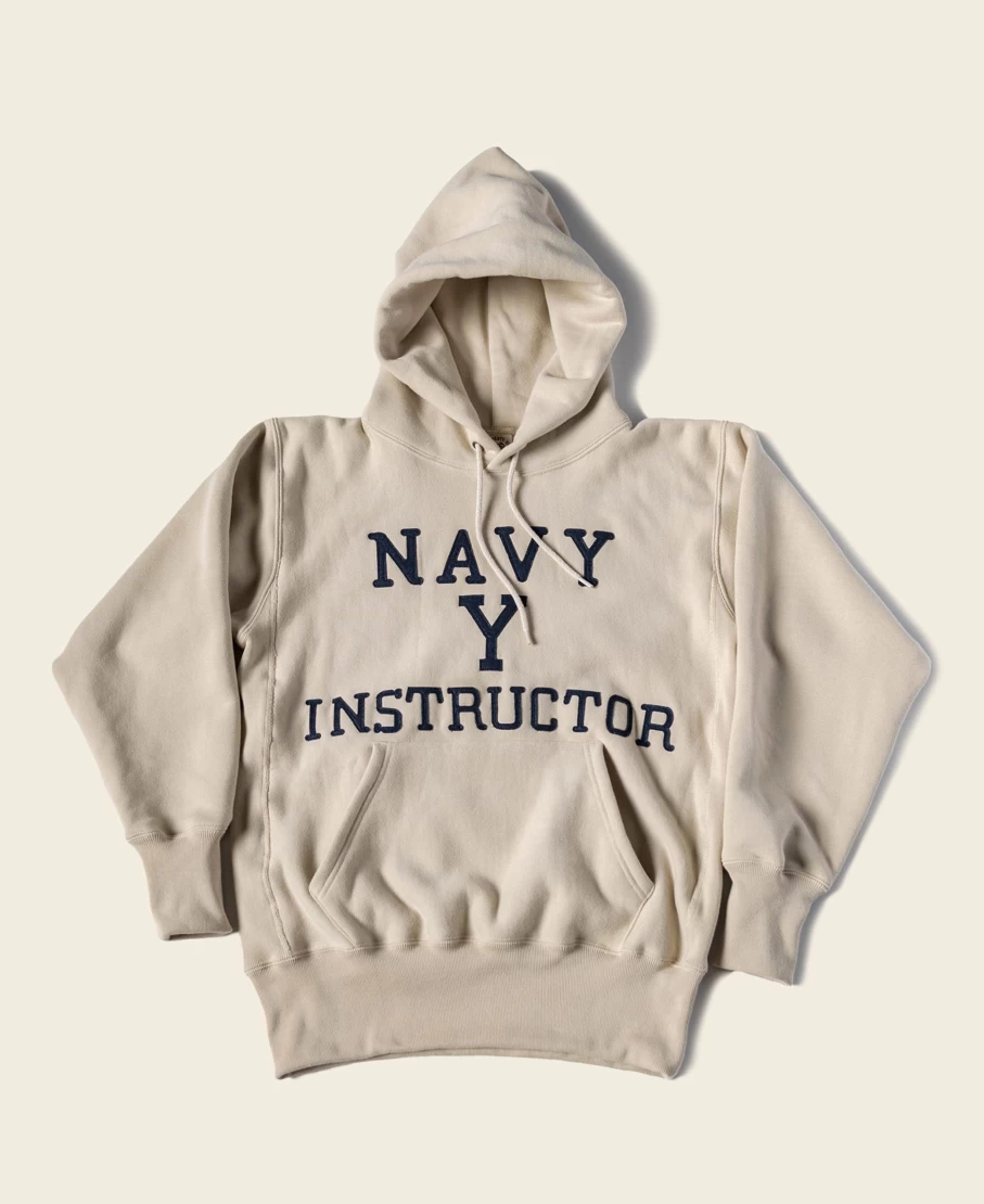 Bronson Men's Apricot Reverse Weave Hoodie - 21 Oz Navy Yard Instructor Style Heavyweight Pullover