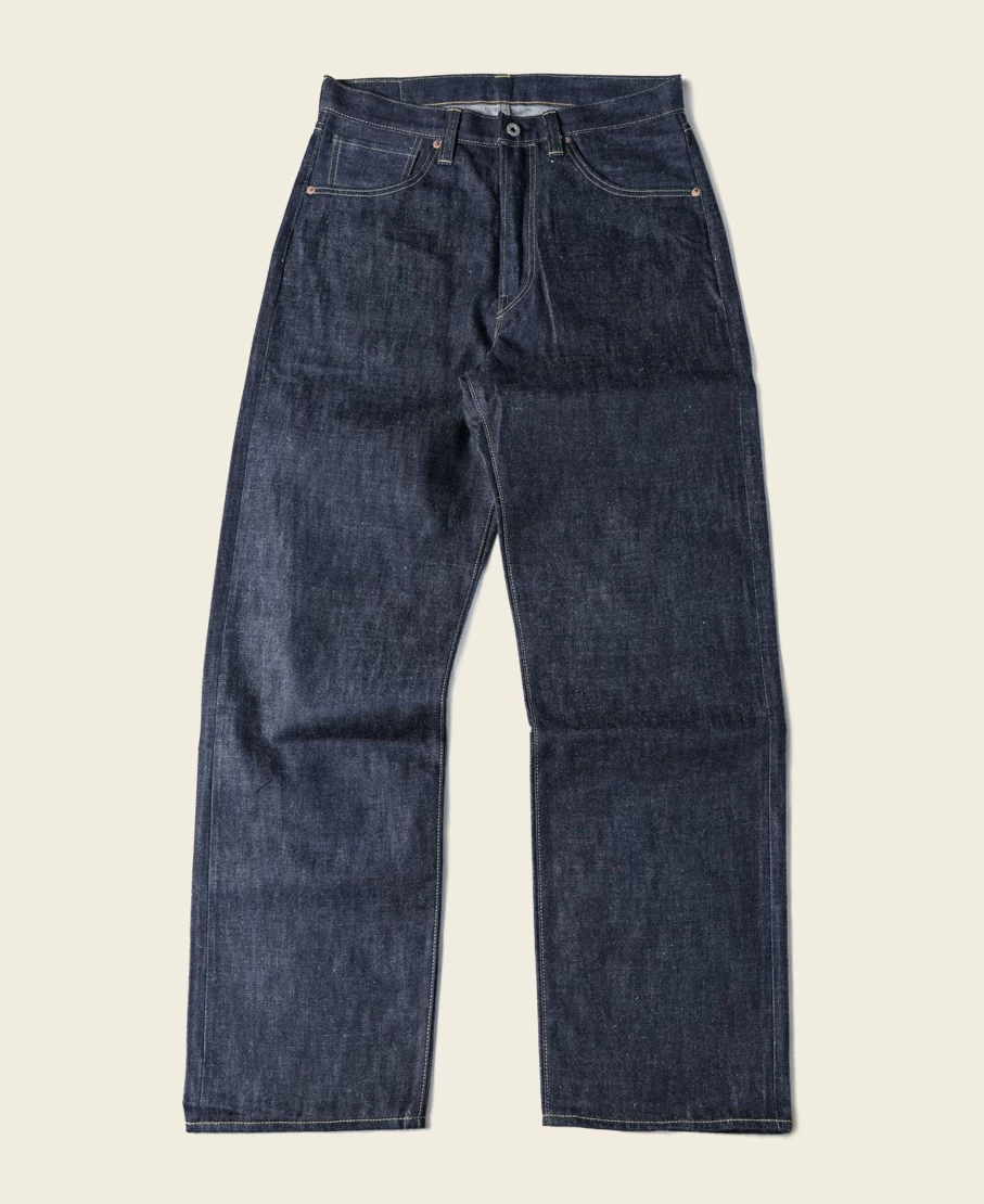 Bronson 1944 WWII Selvedge Denim Jeans for Men - Indigo Raw Denim Vintage Workwear Trousers
