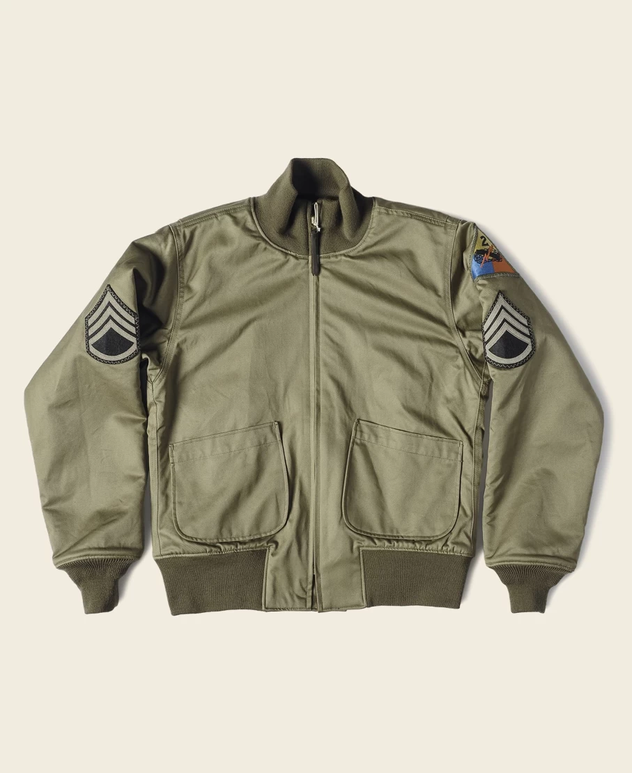 Bronson Men's US Army 1st Tanker Jacket in Yellow-Green - Vintage Military Style Outerwear