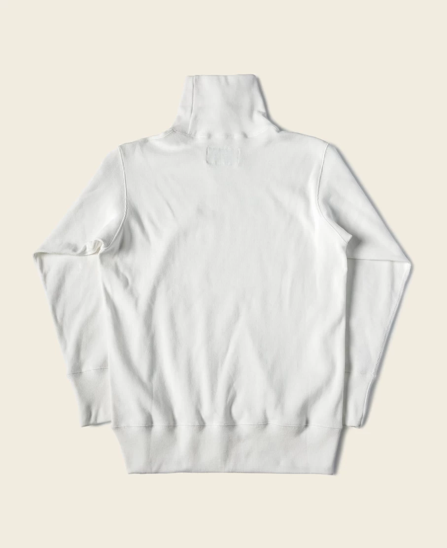 Bronson Men's 1930s USCG Turtleneck Thermal Sweater - White Vintage Wool Pullover