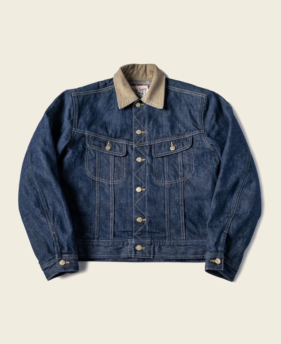 Bronson Men's Indigo Storm Rider Denim Jacket - Heavyweight Vintage Style