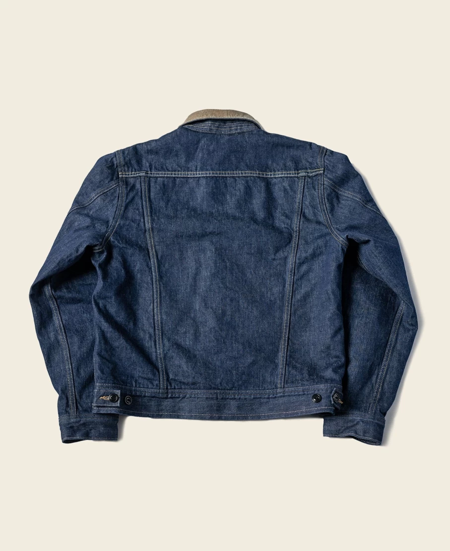 Bronson Men's Indigo Storm Rider Denim Jacket - Heavyweight Vintage Style