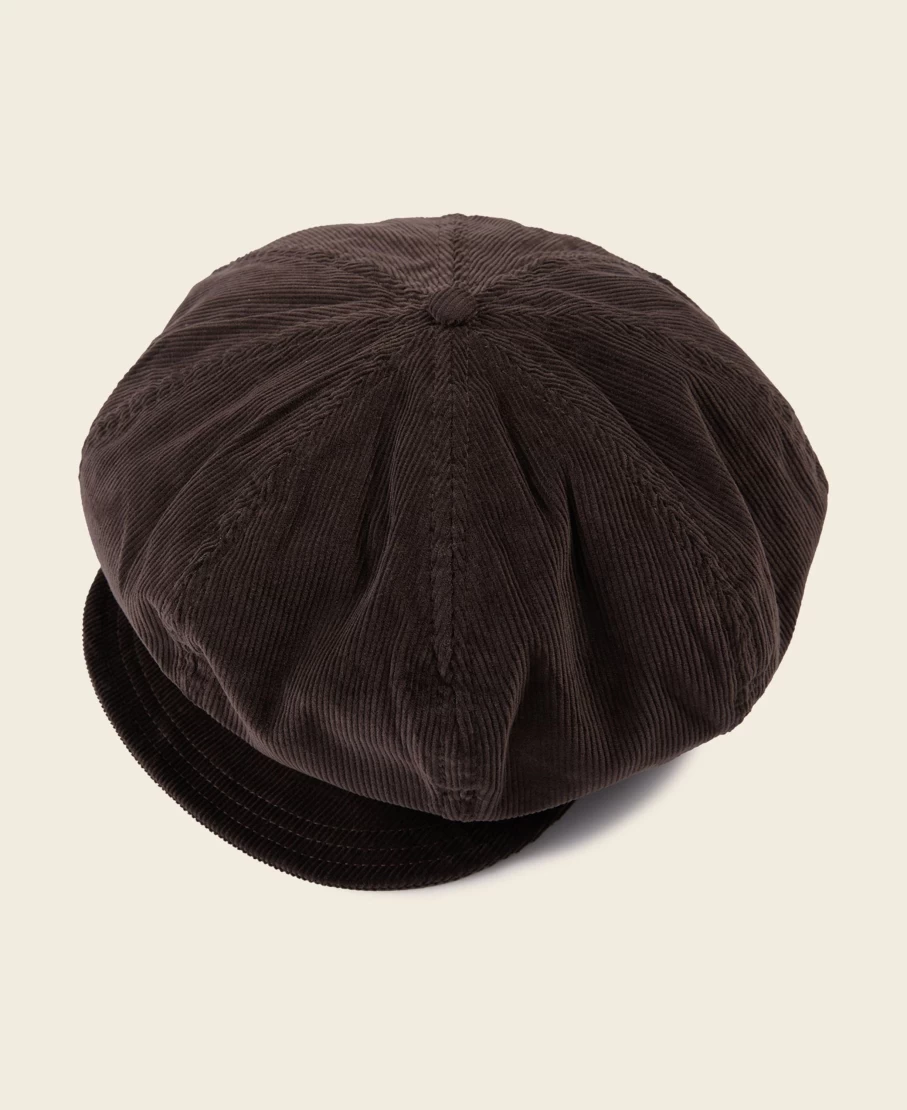 Bronson Men's Brown Corduroy Newsboy Cap | Classic Vintage Style Hat