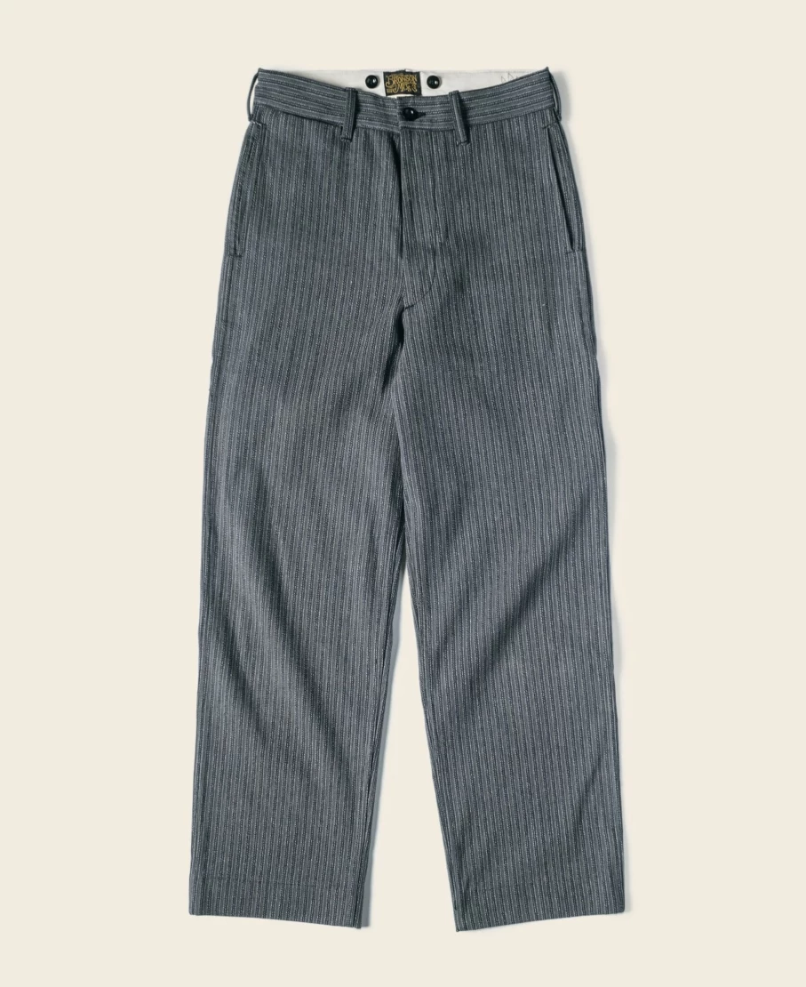 Bronson Men's Black & Gray Striped Pants - Lot 931 Casual Trousers
