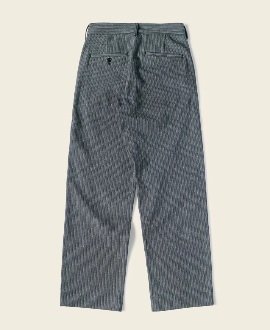 Bronson Men's Black & Gray Striped Pants - Lot 931 Casual Trousers
