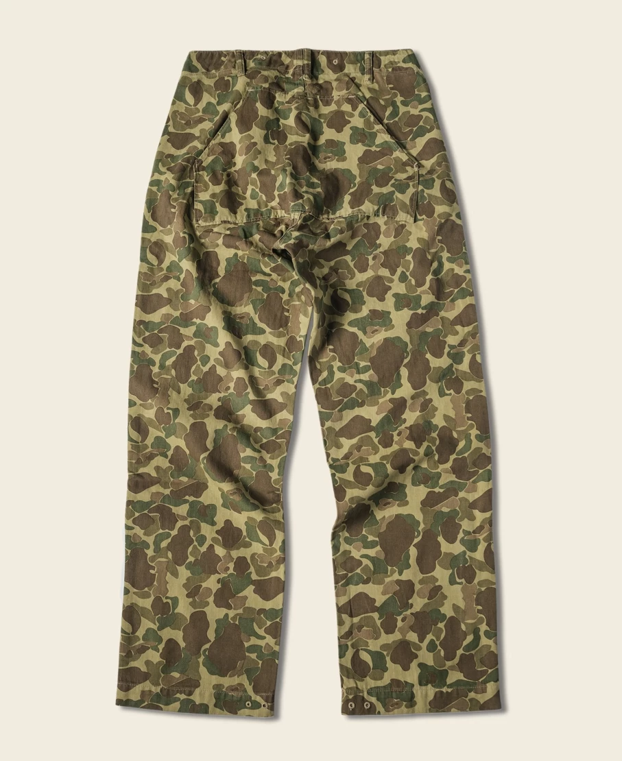 Bronson Men's M-1943 Herringbone Cotton Pants in Camouflage - US Army Style Modified Tactical Trousers