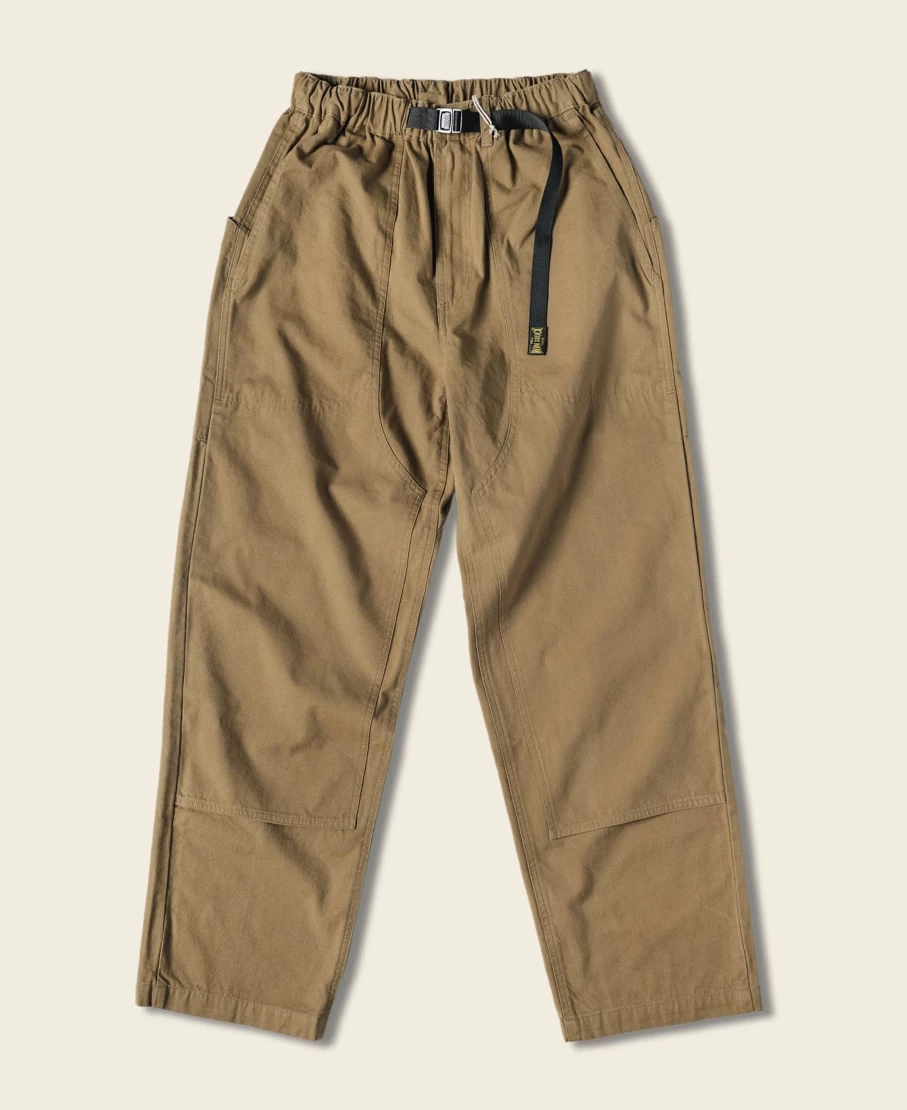 Bronson Men's 10 Oz Khaki Cotton Canvas Climbing Pants - Durable Outdoor Hiking Trousers