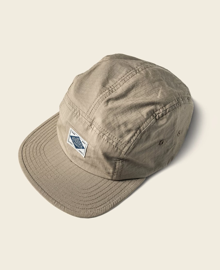 Bronson Men's Khaki Ripstop Cotton 5-Panel Cap - 7.5 Oz Military Style Hat