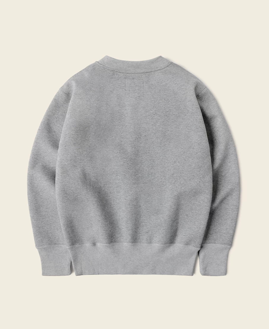 Bronson Men's Heavyweight Fleece Racing Half-Zip Sweatshirt - Gray