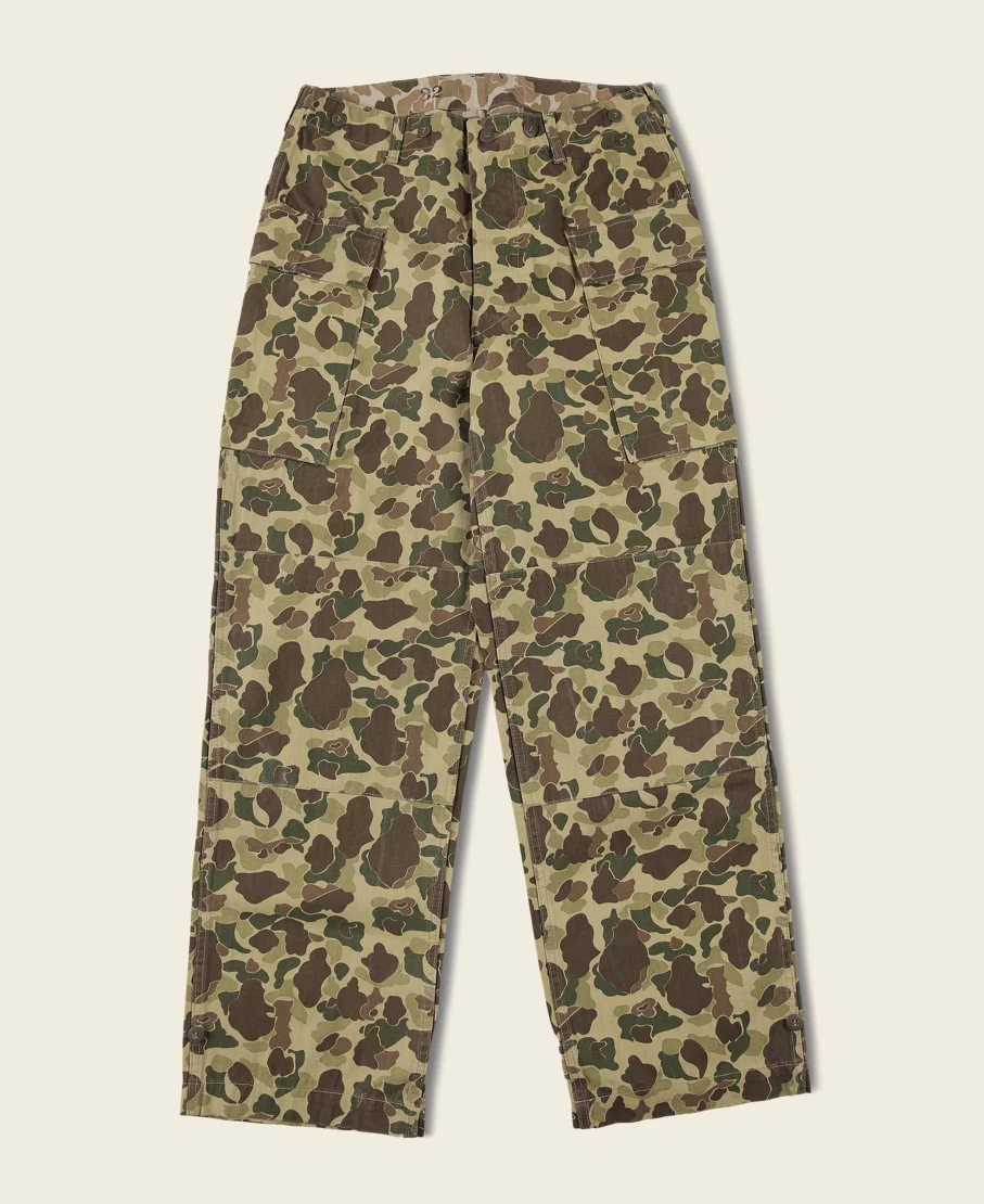 Bronson Men's Camo Duck Hunter Pants - 1943 US Army Style Tactical Trousers
