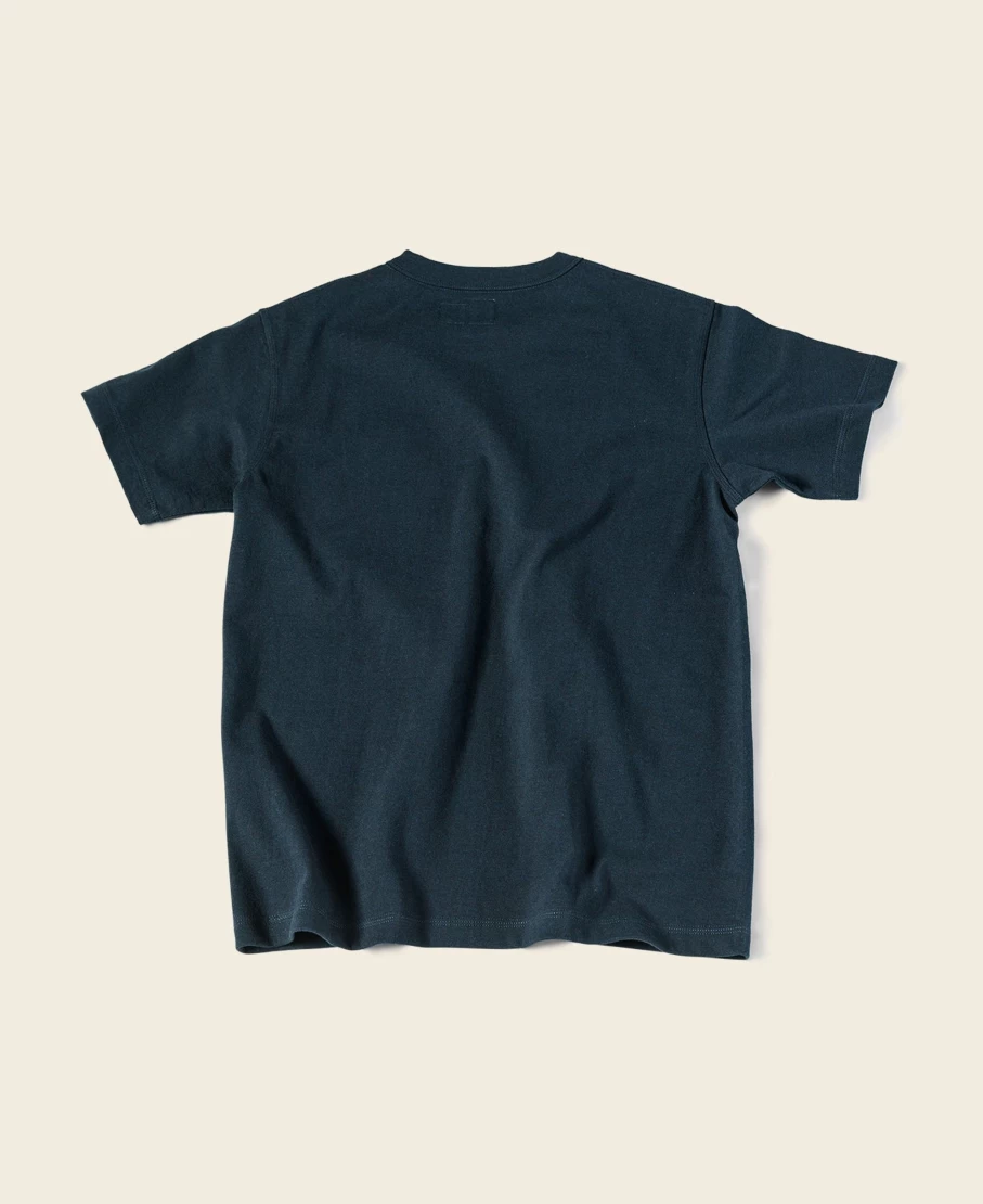 Bronson Men's 1930s Navy Slanted Pocket Vintage Tubular T-Shirt