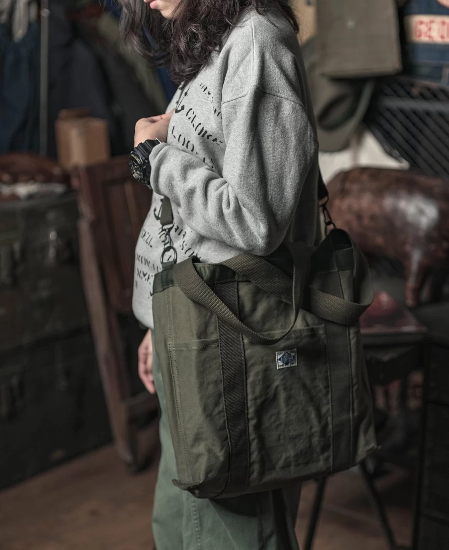 Bronson Olive 18 Oz Canvas Tote Bag for Men - Durable & Stylish Carryall