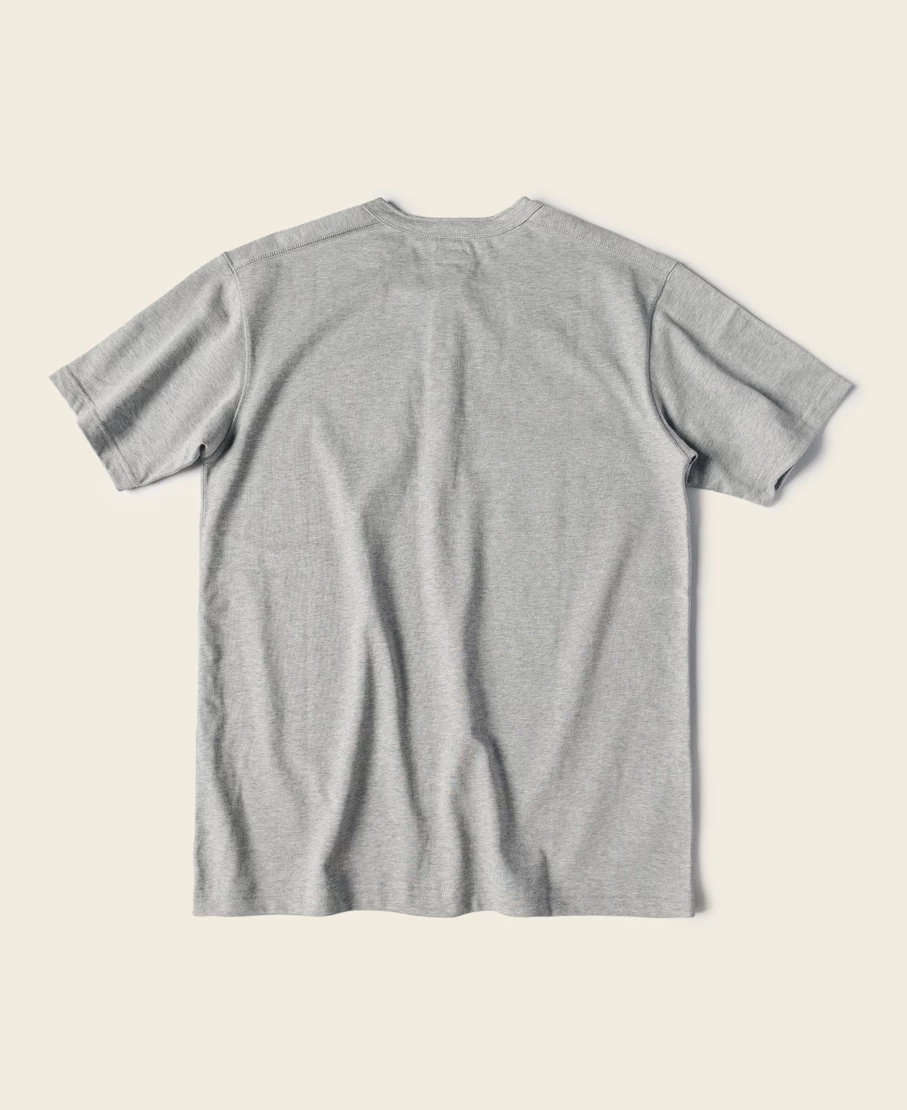 Bronson Men's Gray 10.6 Oz Cotton Short Sleeve Henley T-Shirt