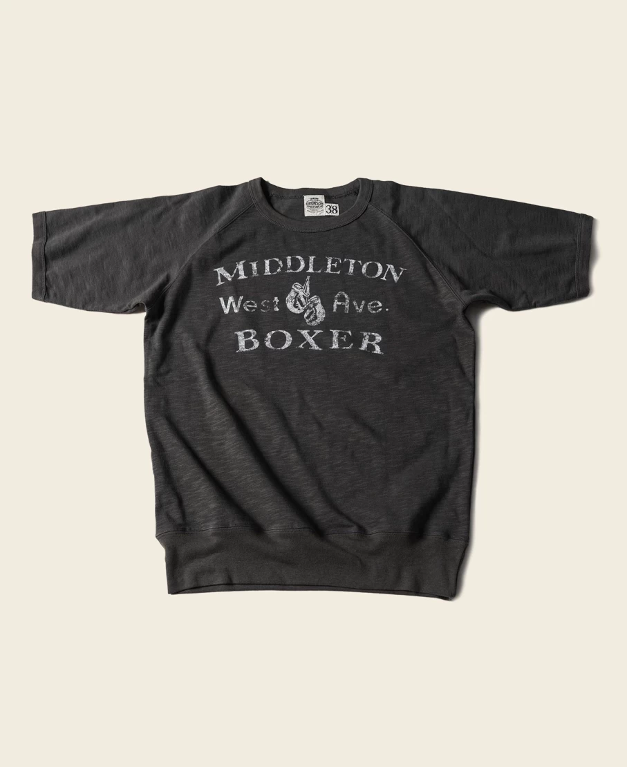 Bronson Heavy Duty Black Boxer Training T-Shirt for Men - Durable Workout Tee