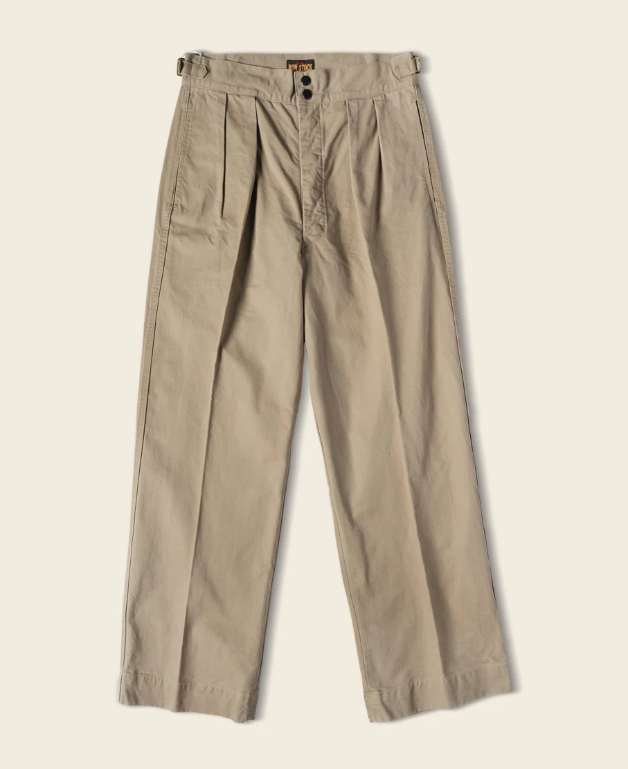 Bronson Men's 1960s Australian Army Khaki Combat Pants Vintage Military Style