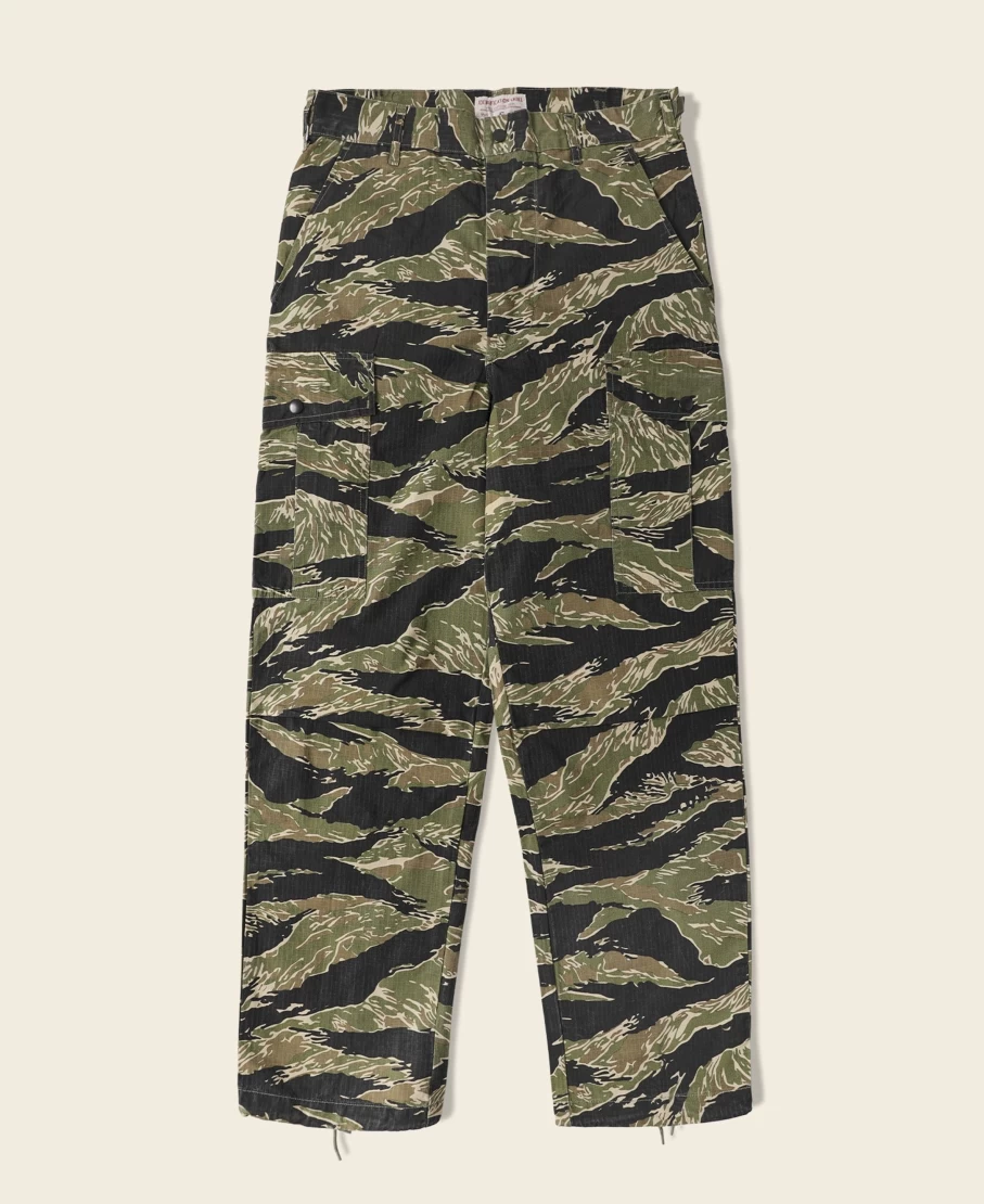 Bronson Men's Tiger Stripe Camo Tropical Jungle Fatigue Pants
