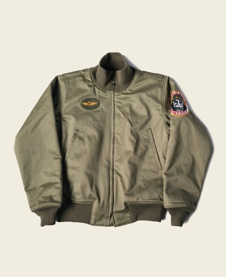 Bronson Men's Khaki Olive US Army 2nd Tanker Jacket - Taxi Driver Style Military Outerwear