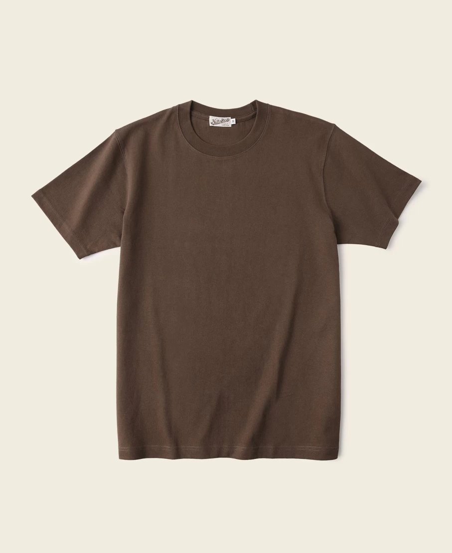 Bronson Men's Coffee 9 Oz Heavyweight Cotton Tubular T-Shirt