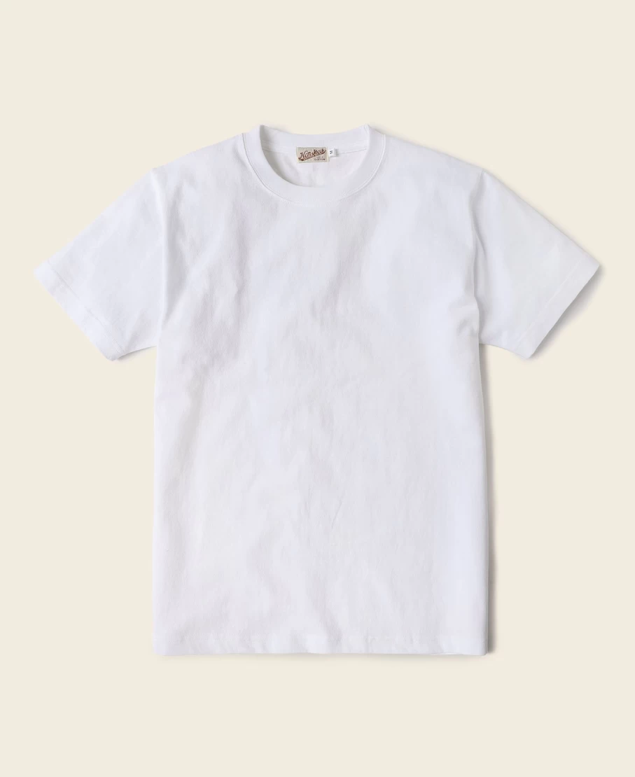 Bronson Men's White 9 Oz Heavyweight Cotton Tubular T-Shirt