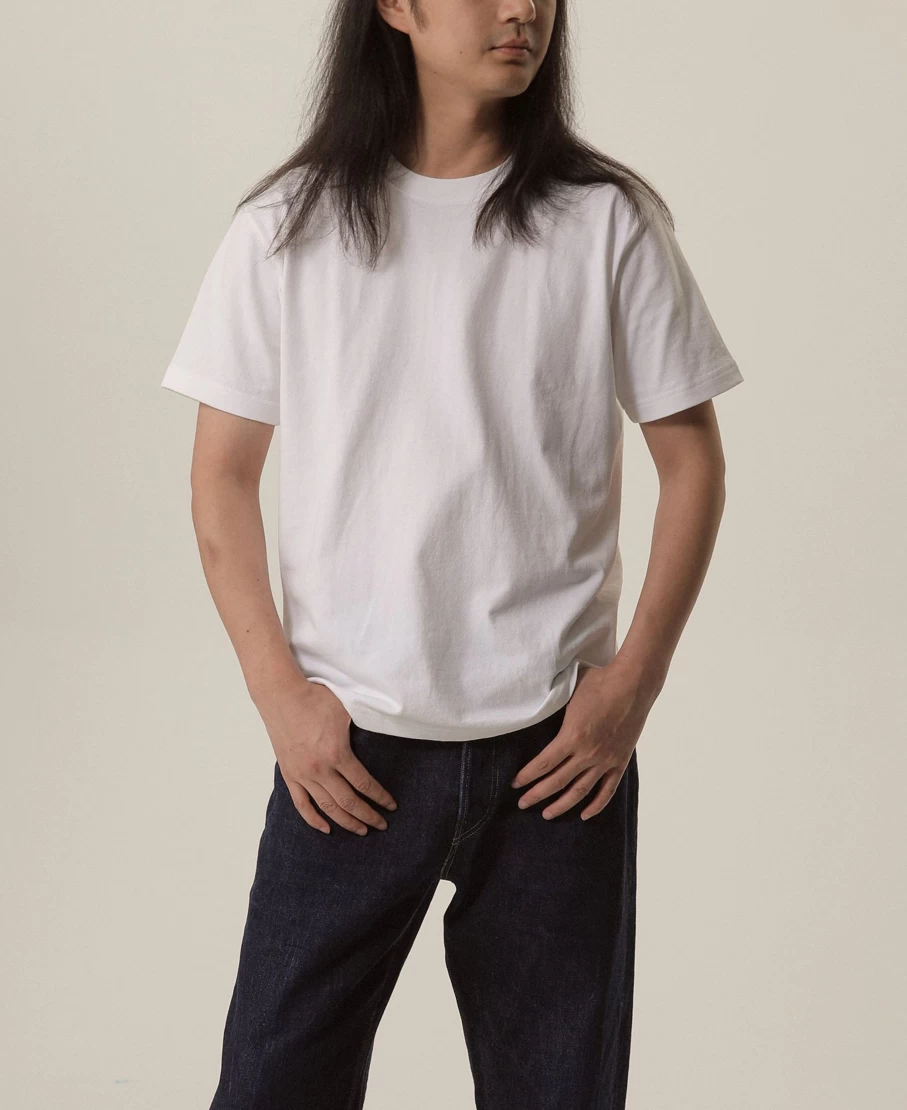 Bronson Men's White 9 Oz Heavyweight Cotton Tubular T-Shirt