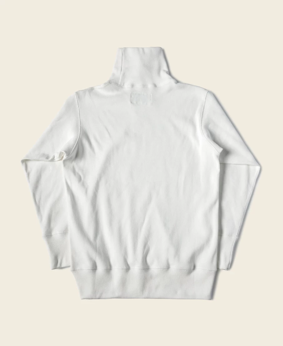 Bronson Men's 1930s USCG Turtleneck Thermal Sweater - White Vintage Wool Pullover