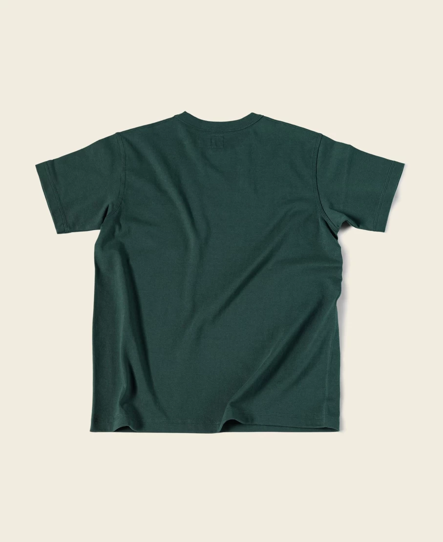 Bronson Men's 1930s Vintage Green Slanted Pocket Tubular T-Shirt