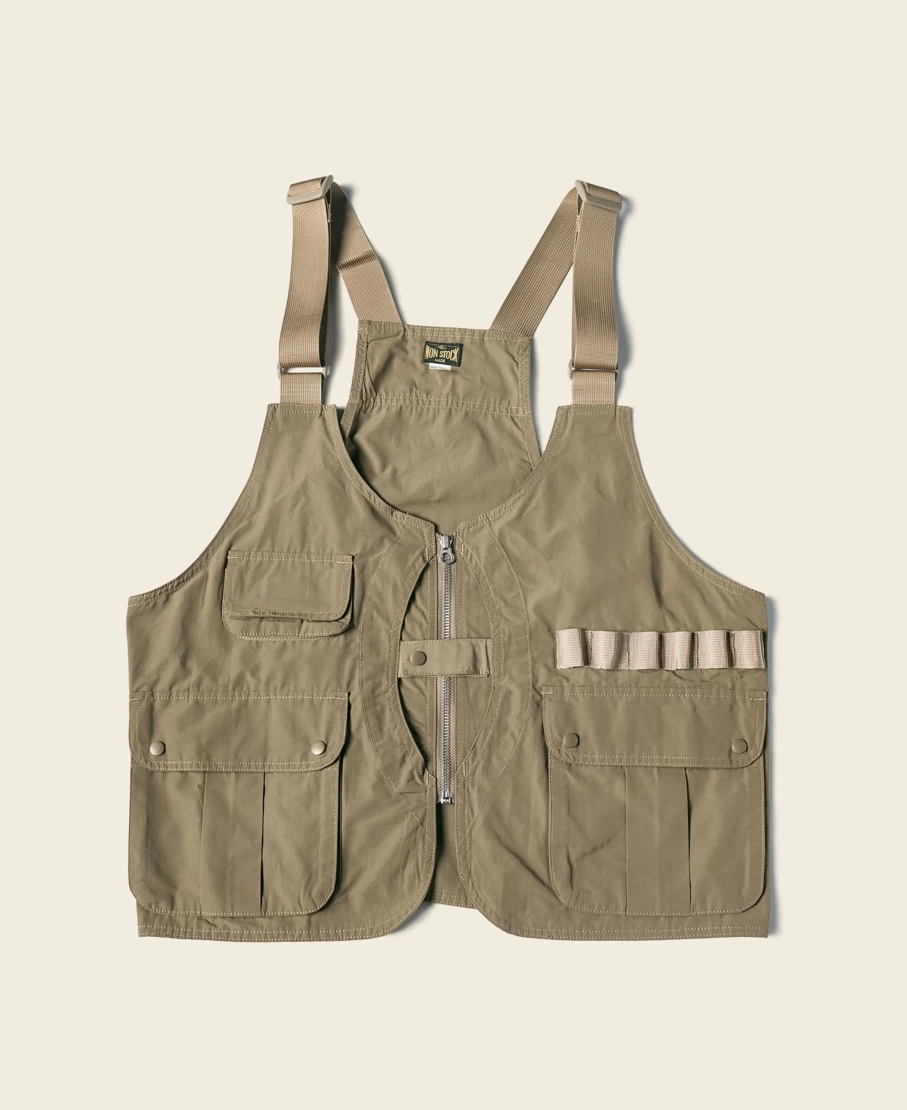 Bronson Men's Khaki Waterproof Nylon Hunting & Camping Vest