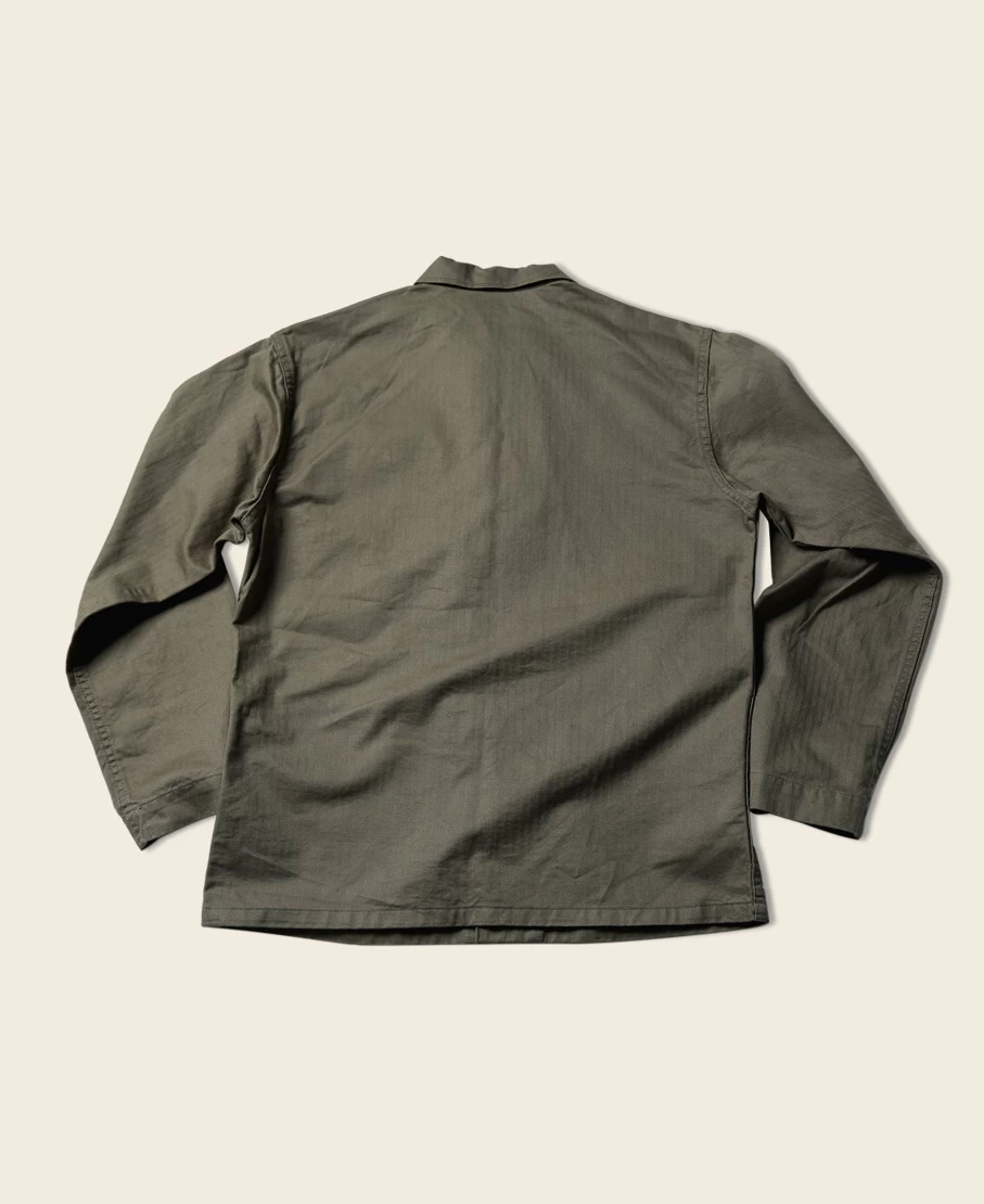 Bronson USMC P-44 HBT Utility Jacket for Men - Olive Military Workwear