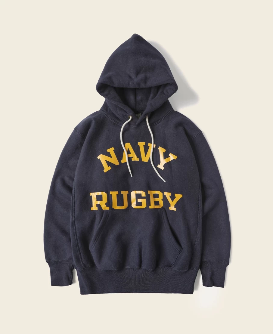 Bronson Men's Navy Rugby Hoodie – US Naval Academy Style Sweatshirt