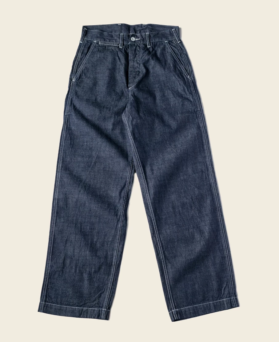 Bronson M-40 Military Fatigue Pants for Men - Indigo Dungaree Work Trousers