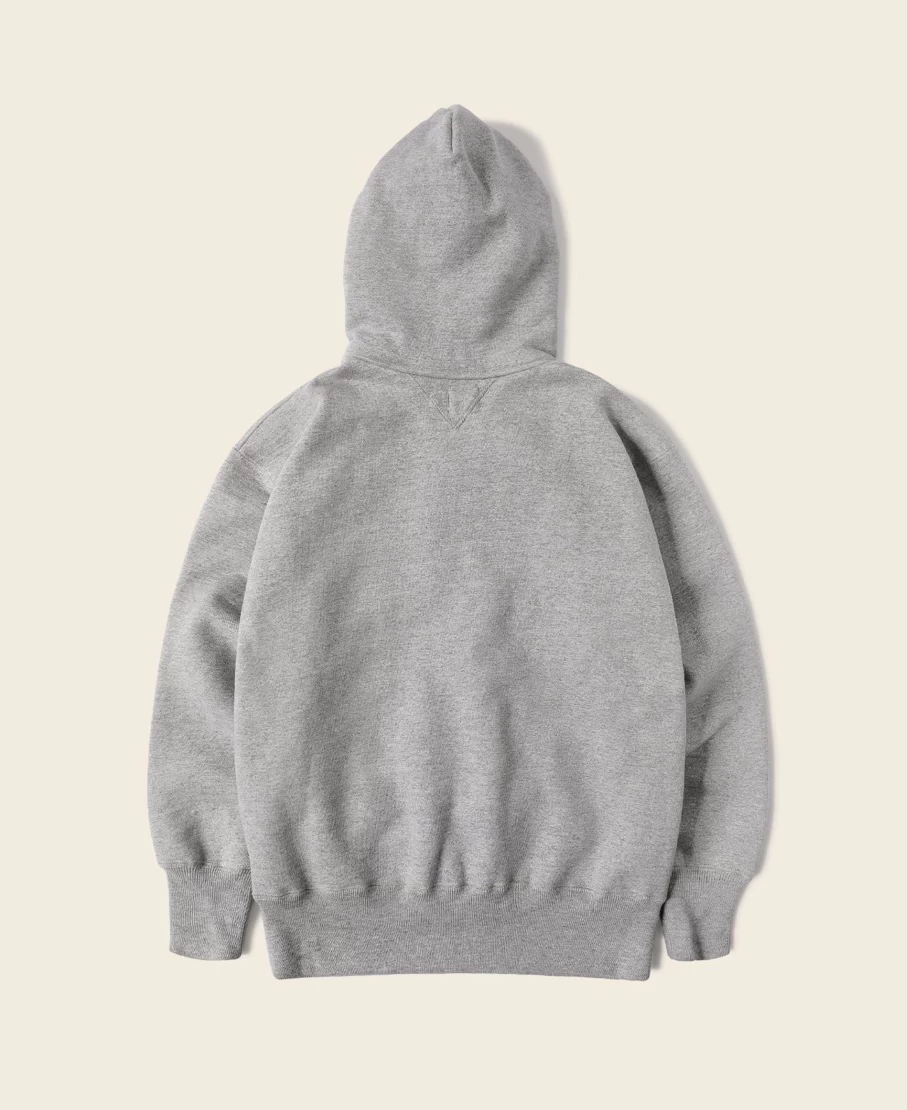 Bronson Men's 1930s Gray Terry Cloth Hooded Sweatshirt - 20 Oz Vintage Pullover